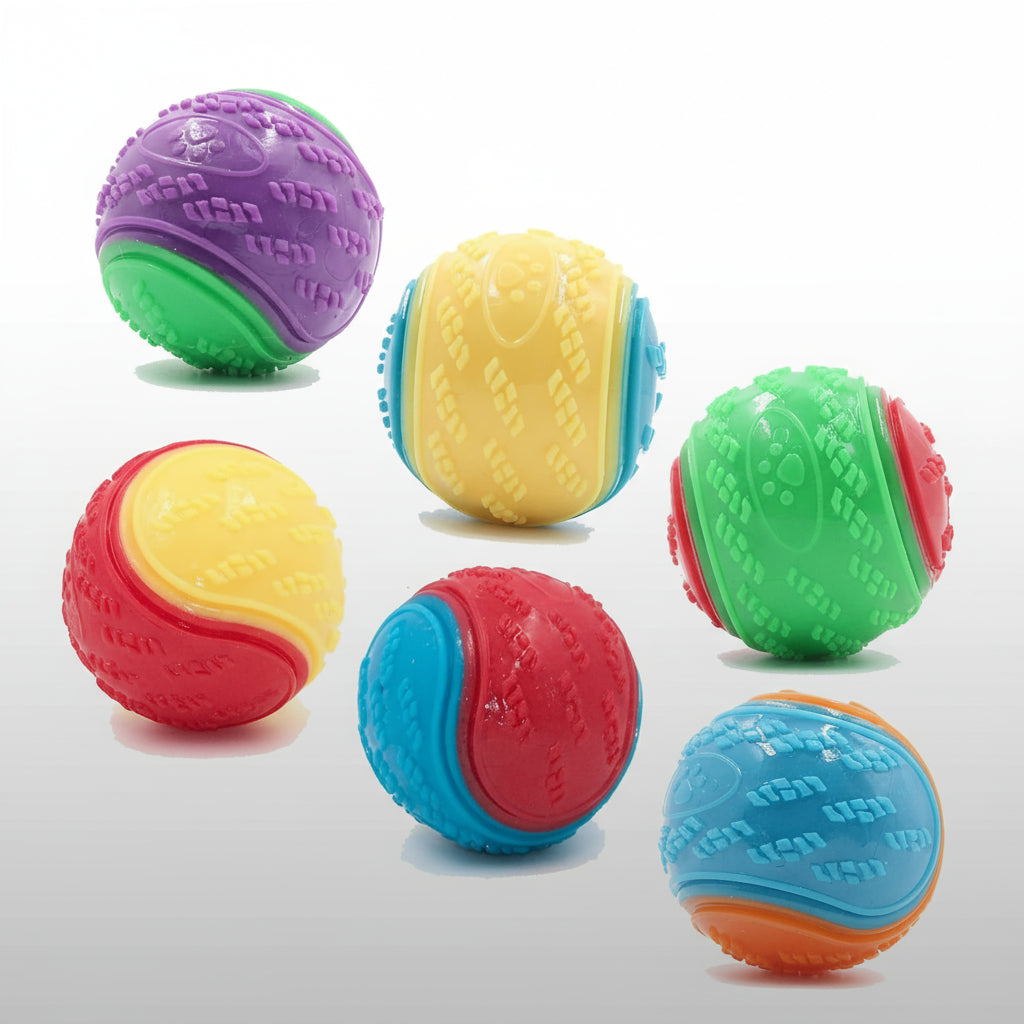 Set of colorful textured balls on a white background