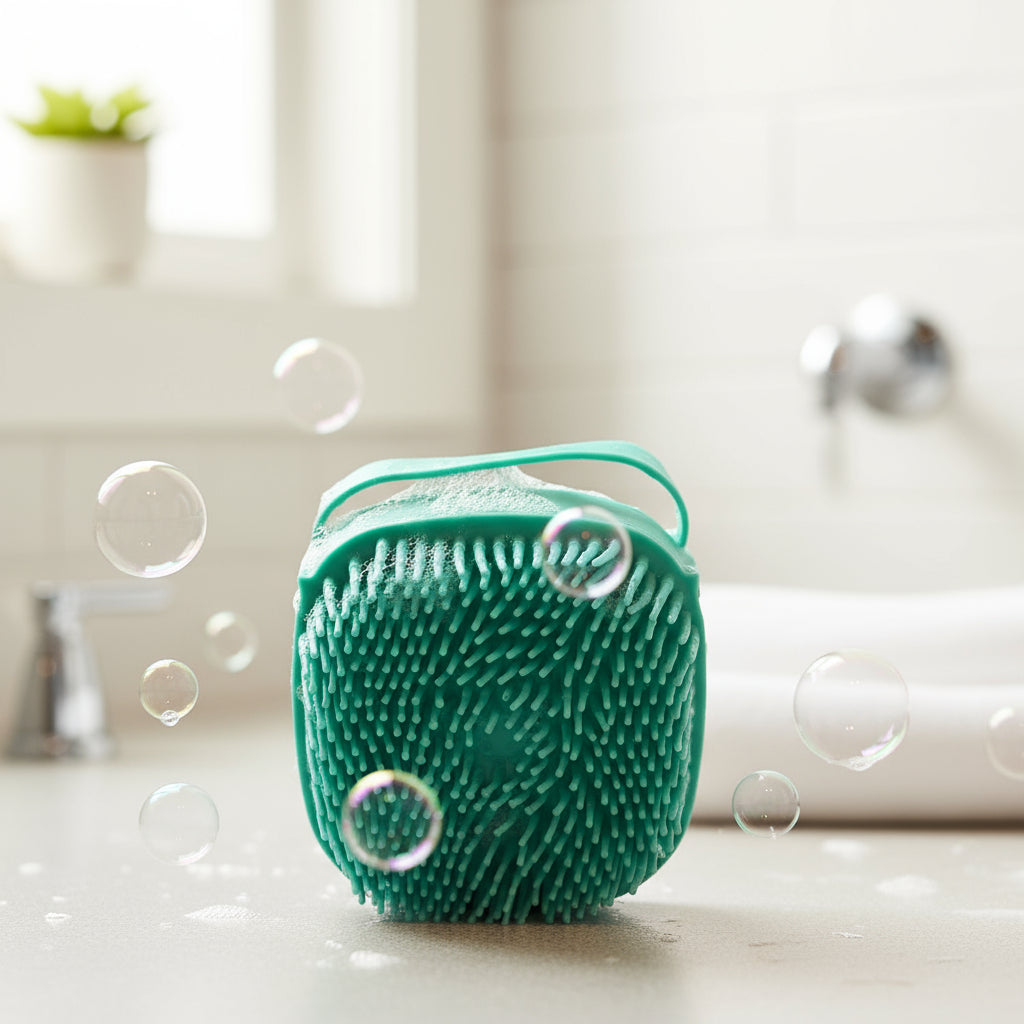 dog massage brush for comfortable grooming and baths