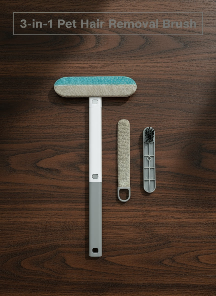 Pet hair cleaning tool set with various attachments 